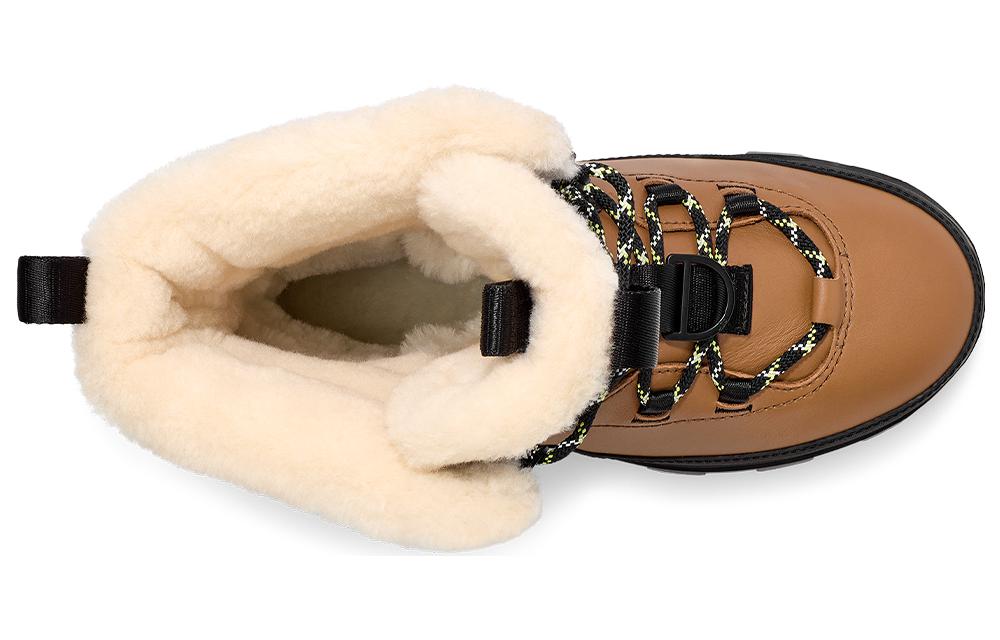 Lookbook UGG 皮革 圓頭萬用 增高耐磨 舒適保暖 高筒靴 男款 黑棕色