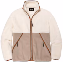 UGG Ledger Fluff Jacket Cream Colorblock Zip-Up Casual Jacket 1144316-CPTY UGG Ledger Fluff Jacket Cream Colorblock Zip-Up Casual Jacket 1144316-CPTY