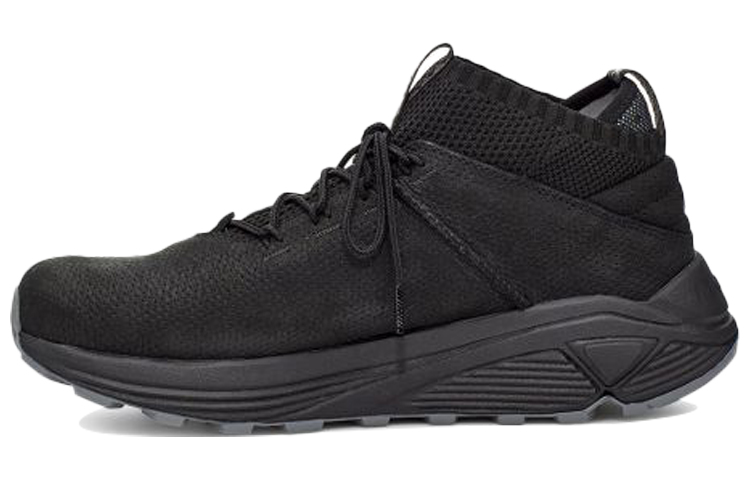 UGG Miwo Cowhide Breathable Mesh Sports Shoe Black 1108039-BTNL