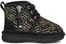 Order UGG Neumel 2 Jahitan Grafik 'But Salji Selesa Hitam' 1116170T-BLK