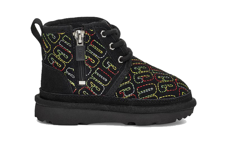 Order UGG Neumel 2 Jahitan Grafik 'But Salji Selesa Hitam' 1116170T-BLK