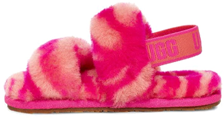 UGG Oh Yeah Zebra 'Simplified Casual Fluffy Open-Toe Sandal Rose Red' 1116641T-RCR Buy UGG Oh Yeah Zebra 'Simplified Casual Fluffy Open-Toe Sandal Rose Red' 1116641T-RCR