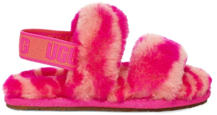 UGG Oh Yeah Zebra 'Simplified Casual Fluffy Open-Toe Sandal Rose Red' 1116641T-RCR Order UGG Oh Yeah Zebra 'Simplified Casual Fluffy Open-Toe Sandal Rose Red' 1116641T-RCR