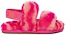 UGG Oh Yeah Zebra 'Sandal Kasual Mudah Fluffy Terbuka Rose Merah' 1116641T-RCR