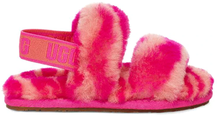 UGG Oh Yeah Zebra ''Sandalo Aperto Rosa Rosso Casual Morbido e Fluffy'' 1116641T-RCR Order UGG Oh Yeah Zebra ''Sandalo Aperto Rosa Rosso Casual Morbido e Fluffy'' 1116641T-RCR