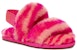 UGG Oh Yeah Zebra 'Sandal Kasual Mudah Fluffy Terbuka Rose Merah' 1116641T-RCR