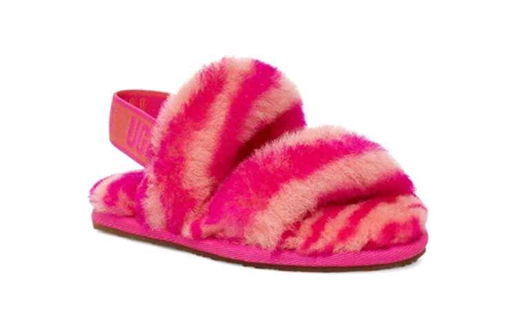 Lookbook UGG Oh Yeah Zebra ''Sandalo Aperto Rosa Rosso Casual Morbido e Fluffy'' 1116641T-RCR