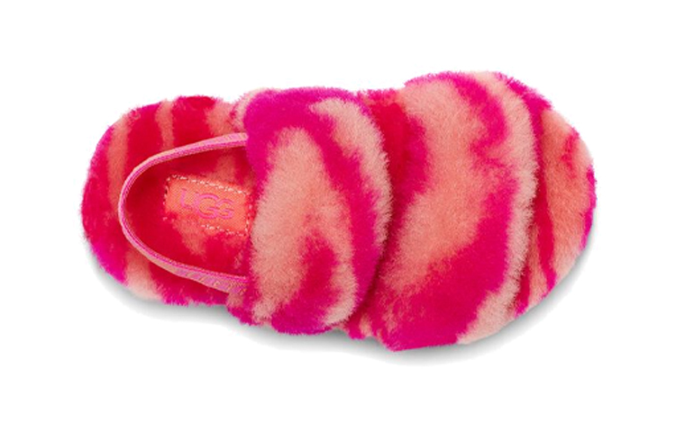 Shop UGG Oh Yeah Zebra ''Sandalo Aperto Rosa Rosso Casual Morbido e Fluffy'' 1116641T-RCR
