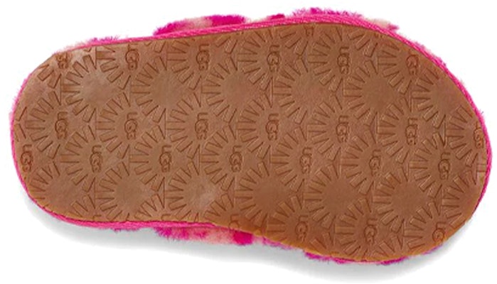 UGG Oh Yeah Zebra 'Simplified Casual Fluffy Open-Toe Sandal Rose Red' 1116641T-RCR Details for UGG Oh Yeah Zebra 'Simplified Casual Fluffy Open-Toe Sandal Rose Red' 1116641T-RCR