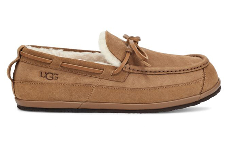 Lookbook UGG 牛皮 休閒舒適 平底鞋 男款 栗色