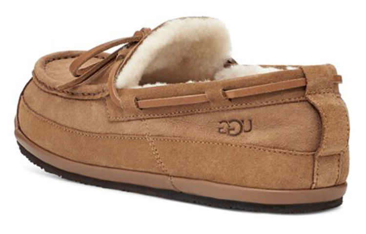 Shop UGG 牛皮 休閒舒適 平底鞋 男款 栗色