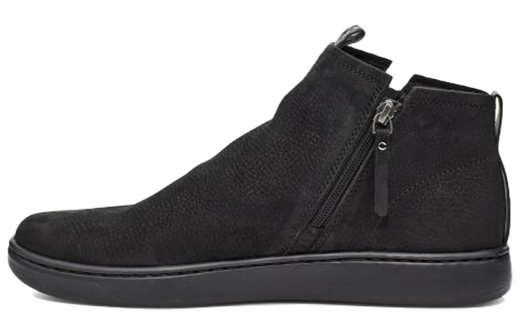 UGG Pismo Cowhide Zipper Skateboarding Shoes Black 1110979-BTNL