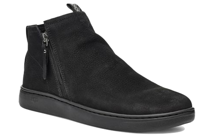 UGG Pismo Cowhide Zipper Skateboarding Shoes Black 圖 3