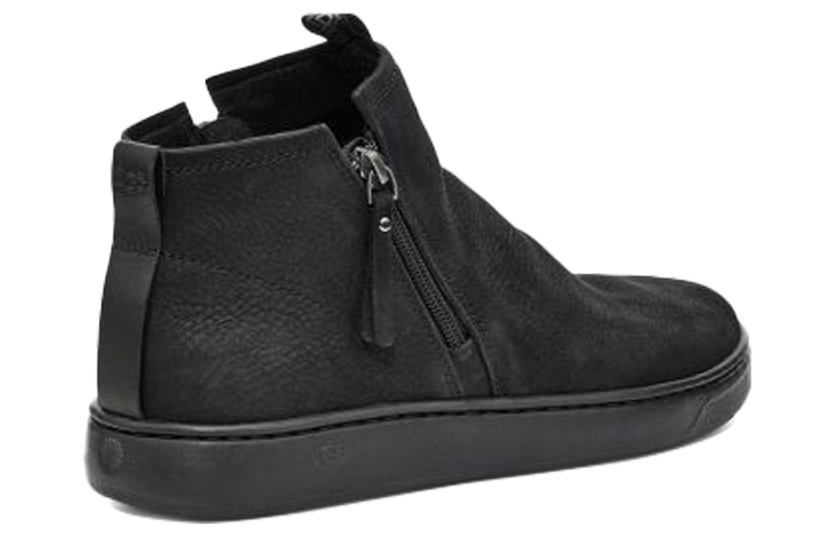 UGG Pismo Cowhide Zipper Skateboarding Shoes Black 圖 4