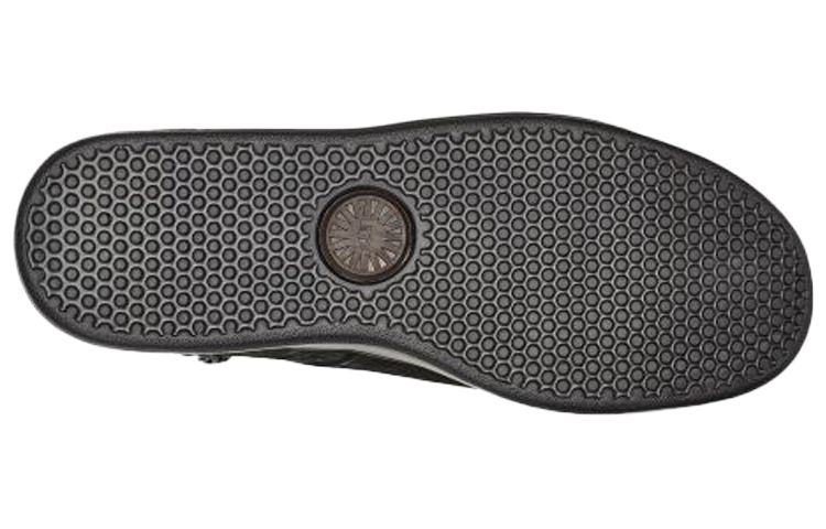 UGG Pismo Cowhide Zipper Skateboarding Shoes Black 圖 6