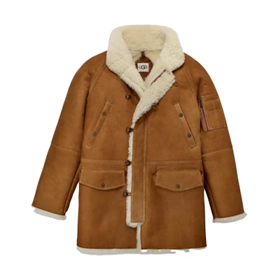 UGG Purple Color-Block Stand-Up Collar Buttoned Jacket 1132310-CAB