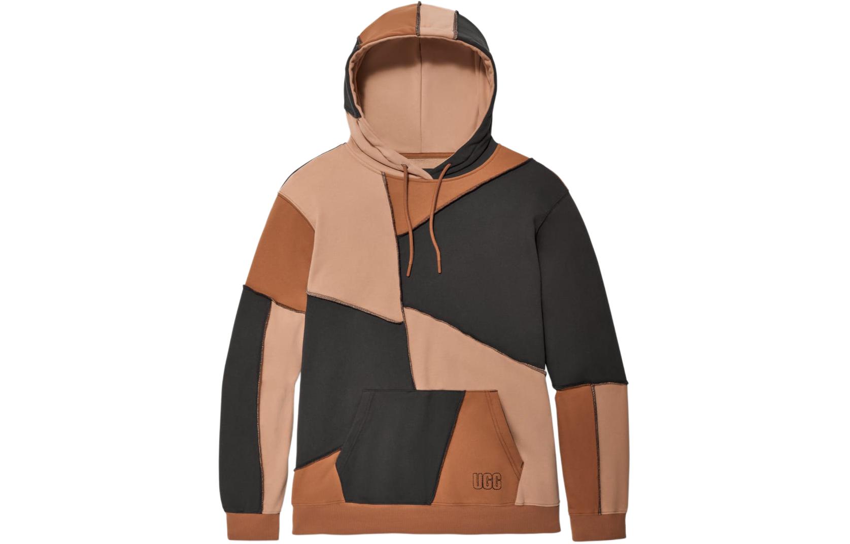 UGG Raini Colorblock Oversized Hoodie Brown Unisex - Casual Long Sleeve Pullover 1154130-CBKM