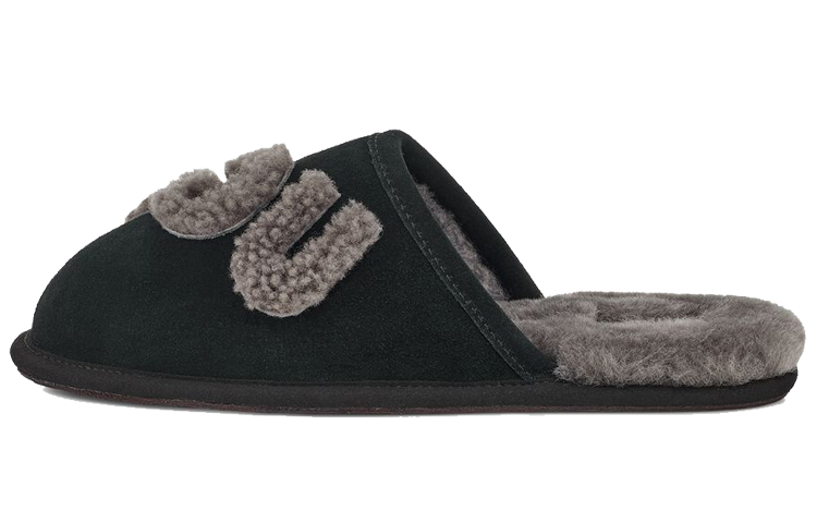 Buy UGG Sandal Logo Kulit Domba 'Hitam' 1123773-BLK