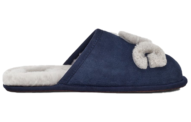 UGG Scuff Logo Sheepskin Slipper 'Blue' 圖 2