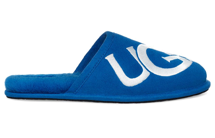 Order Pantofole UGG Scuff Logo Blu Classico Bianco 1101324-CBLW