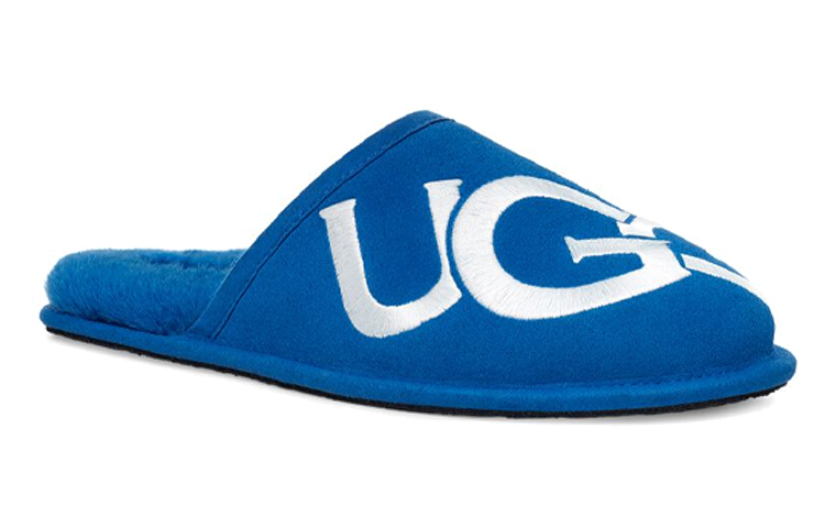 Lookbook Pantofole UGG Scuff Logo Blu Classico Bianco 1101324-CBLW