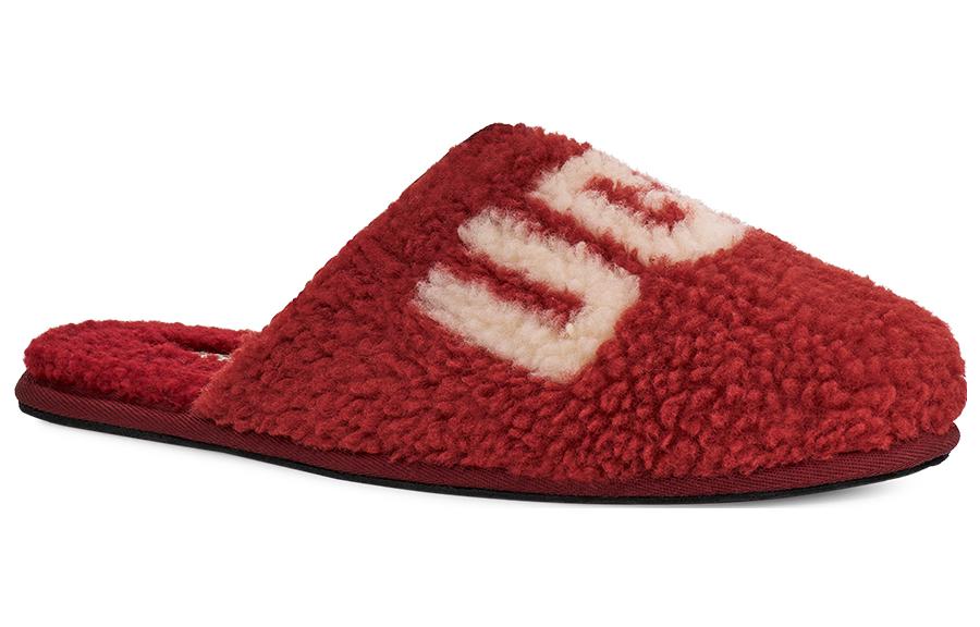 Shop UGG Scuff拖鞋“卷曲图案 - 红酒色” 1134851-RWN