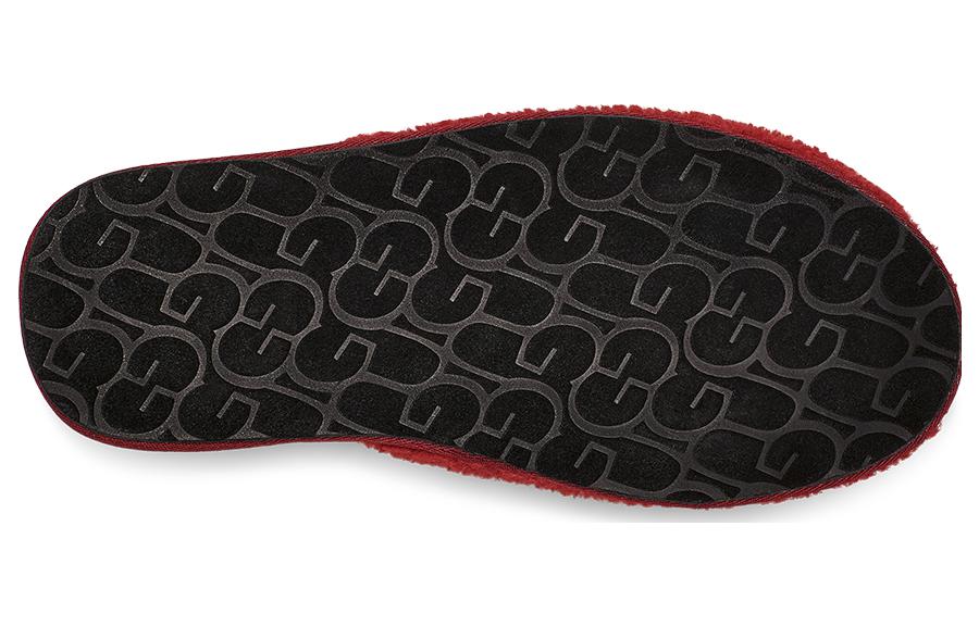 Sizing UGG Scuff拖鞋“卷曲图案 - 红酒色” 1134851-RWN