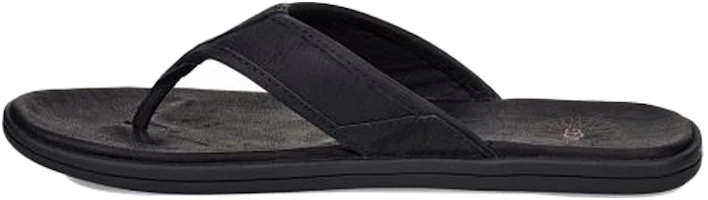 UGG Seaside Flip Leather Cowhide Slipper Black 1102690-BLK UGG Seaside Flip Leather Cowhide Slipper Black 1102690-BLK