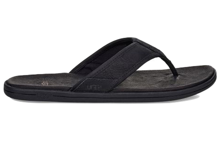 Order UGG Selipar Kulit Cowhide Seaside Flip Hitam 1102690-BLK