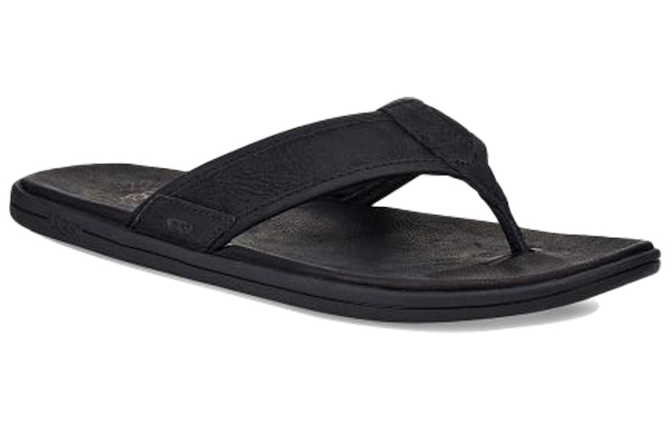 Lookbook UGG Selipar Kulit Cowhide Seaside Flip Hitam 1102690-BLK