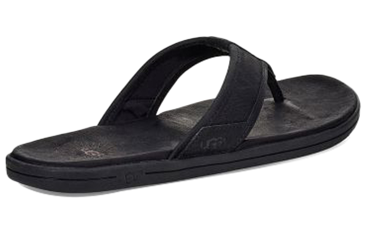 Shop UGG Selipar Kulit Cowhide Seaside Flip Hitam 1102690-BLK