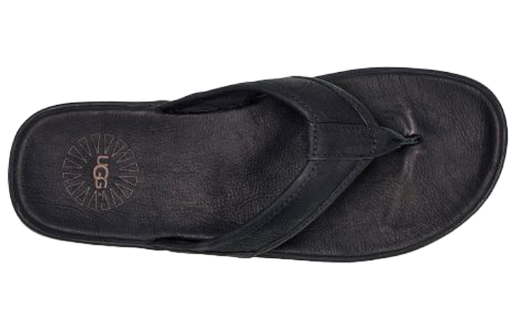 Purchase UGG Selipar Kulit Cowhide Seaside Flip Hitam 1102690-BLK