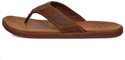 UGG Seaside Flip Leather Cowhide Slipper Coffee 1102690-LUG UGG Seaside Flip Leather Cowhide Slipper Coffee 1102690-LUG