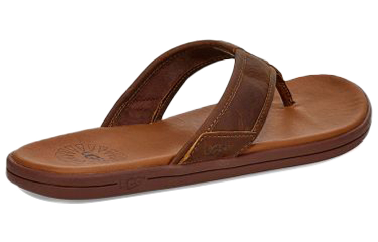 Shop UGG Selipar Kulit Seaside Flip Coffe Lelaki 1102690-LUG