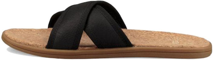 UGG Seaside Slide Cowhide Black Slippers 1092172-BLK UGG Seaside Slide Cowhide Black Slippers 1092172-BLK