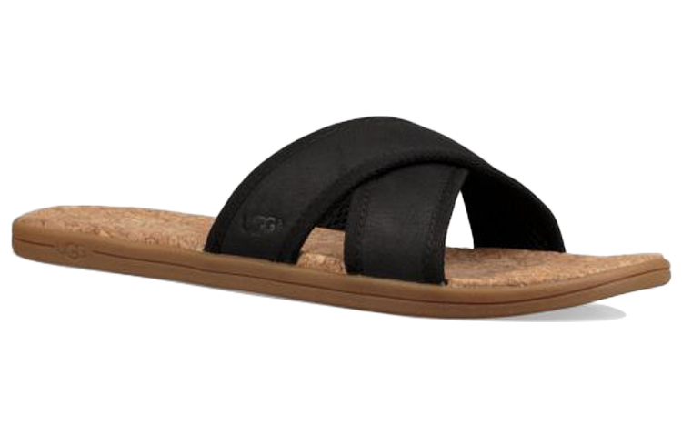 Lookbook UGG Seaside Slide Koeienhuid Zwart Pantoffels 1092172-BLK