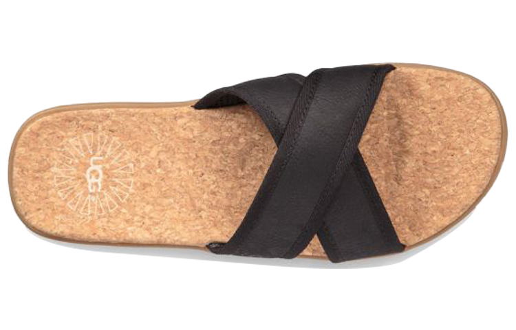 Purchase UGG Seaside Slide Koeienhuid Zwart Pantoffels 1092172-BLK