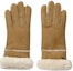 Buy Guantes UGG de piel de oveja y lana unisex estilo pareja en color camel. 17371-CHE