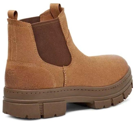 UGG 圓頭套穿 舒適簡約 短筒 切爾西靴 男款 栗色 Lookbook UGG 圓頭套穿 舒適簡約 短筒 切爾西靴 男款 栗色