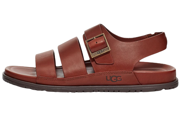 Buy UGG 皮革拖鞋 '简约棕色' 1118912-CLTH