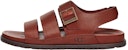 UGG 심플 브라운 가죽 슬라이드 (UGG Simple Brown Leather Slide) 1118912-CLTH