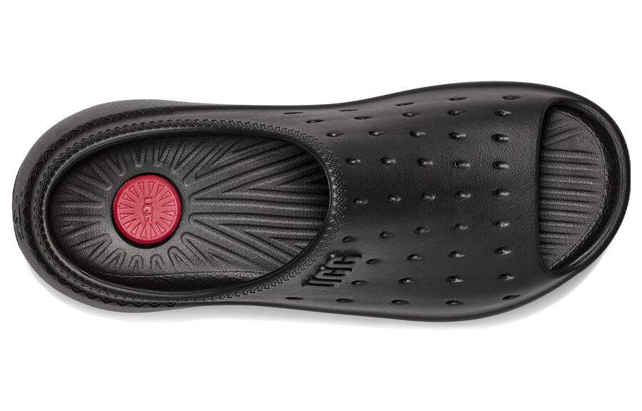 Lookbook UGG 休閒壓紋 時尚涼鞋 男款 黑色