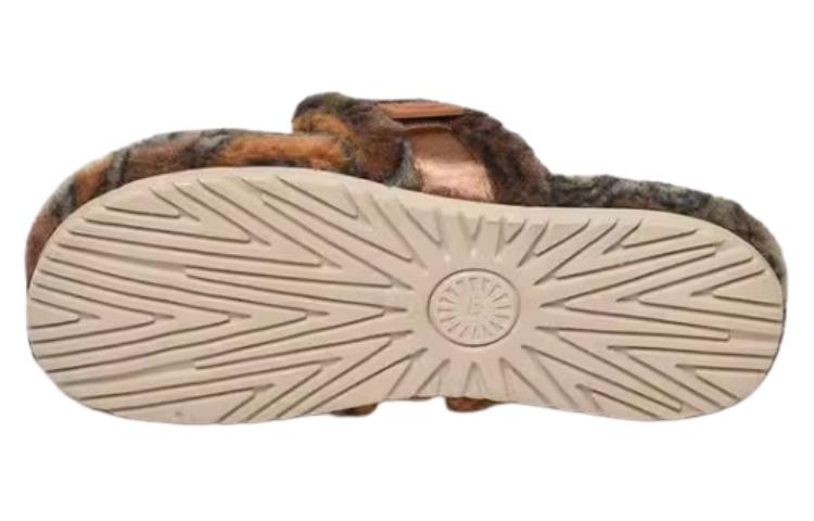 Shop UGG 棕色羊毛加厚底懒人鞋 1134110