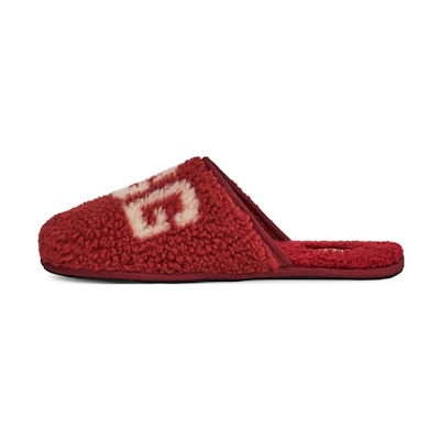 UGG Scuff Slipper 'Curly Graphic - Red Wine'