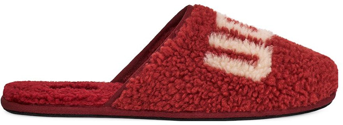 UGG Scuff Slipper 'Curly Graphic - Merah Wain' 1134851-RWN Order UGG Scuff Slipper 'Curly Graphic - Merah Wain' 1134851-RWN