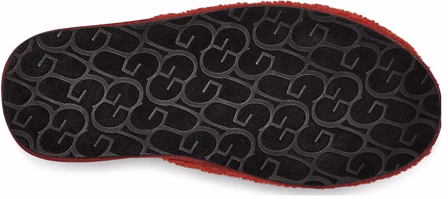 UGG Scuff Slipper 'Curly Graphic - Merah Wain' 1134851-RWN Details for UGG Scuff Slipper 'Curly Graphic - Merah Wain' 1134851-RWN