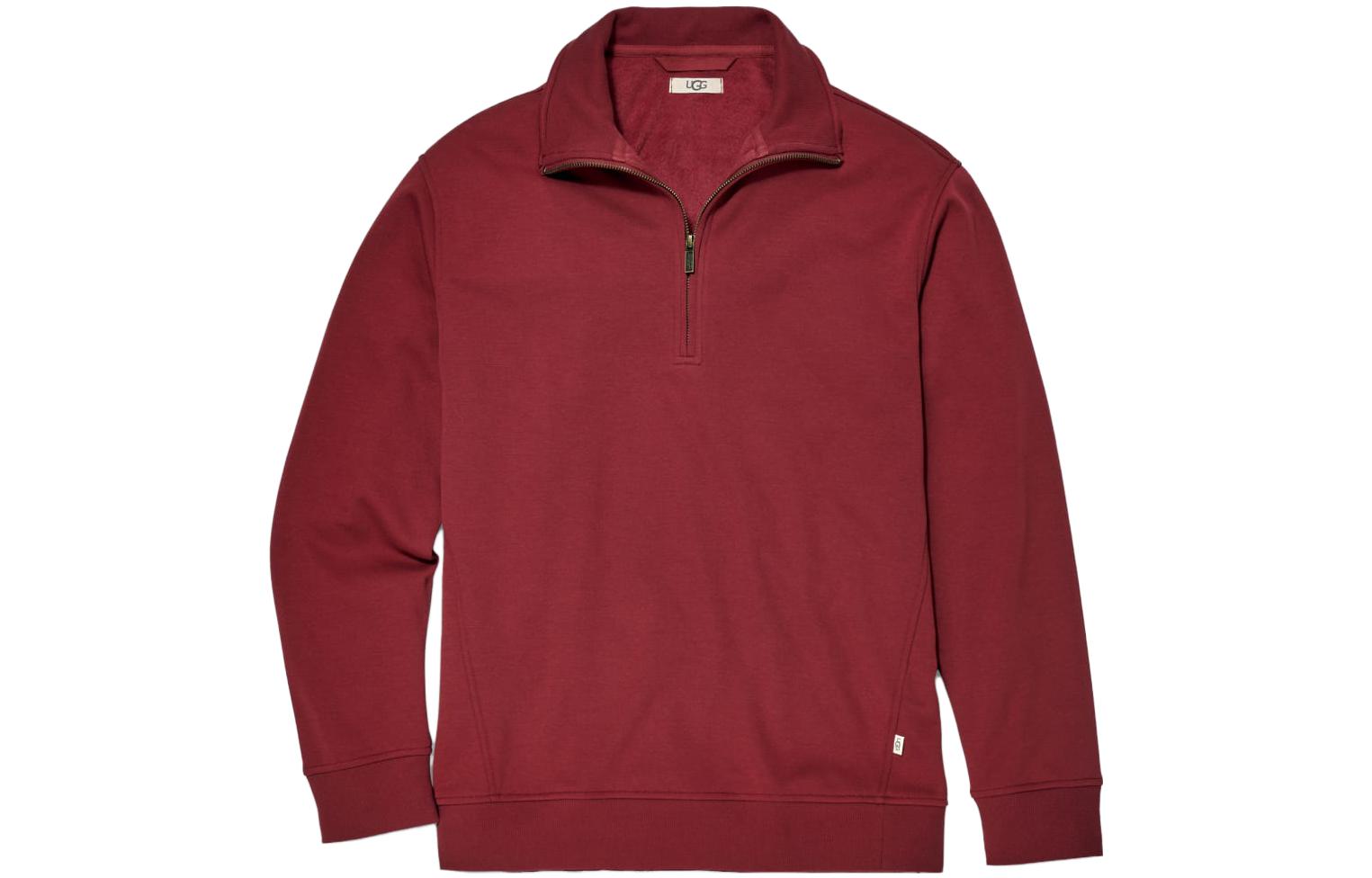 UGG Solid Color Half-Zip High-Neck Long-Sleeve Sweatshirt 1116625