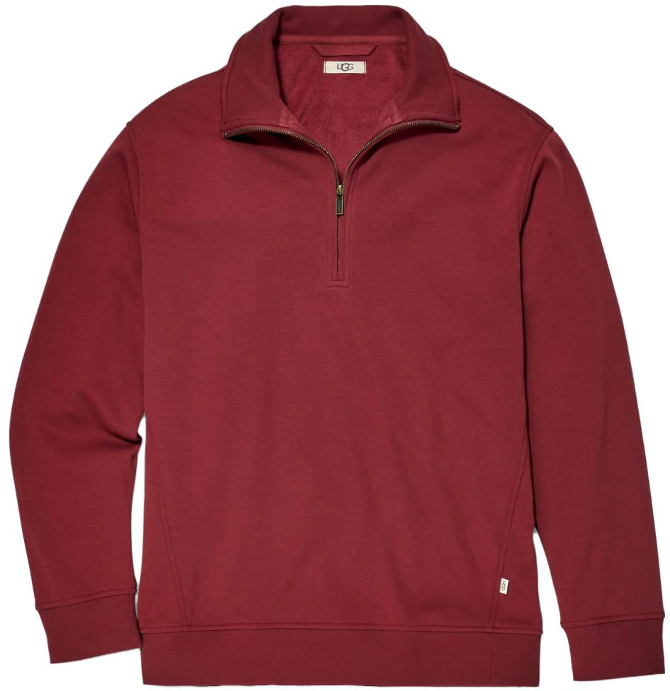 ugg-solid-color-half-zip-high-neck-long-sleeve-sweatshirt-1116625