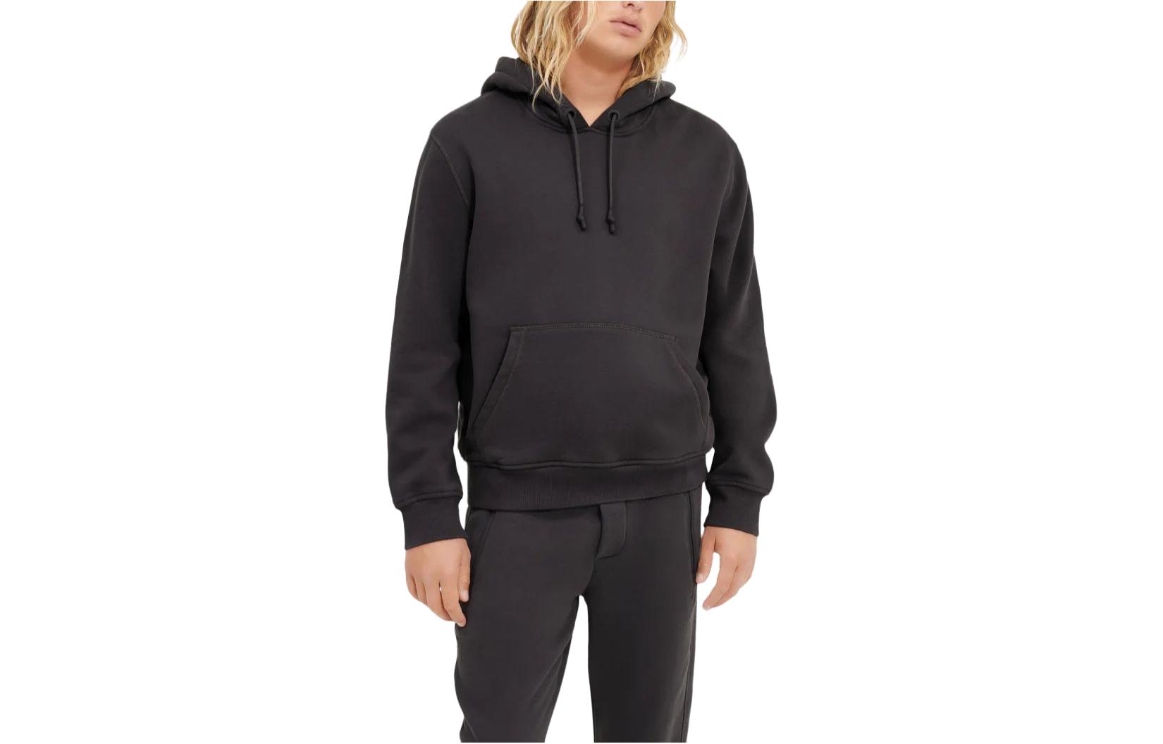 UGG Solid Color Hoodie Long Sleeve Men’s Sweatshirt 1126371-COAL