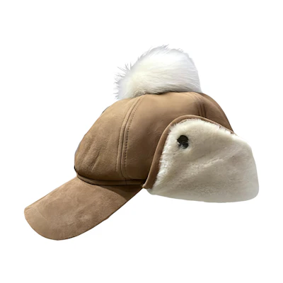 UGG Solid Color Sheepskin Unisex Couple Hat Brown. 20031-CHE